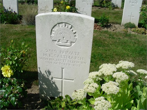 Horace Edgar Saltmarsh gravestone